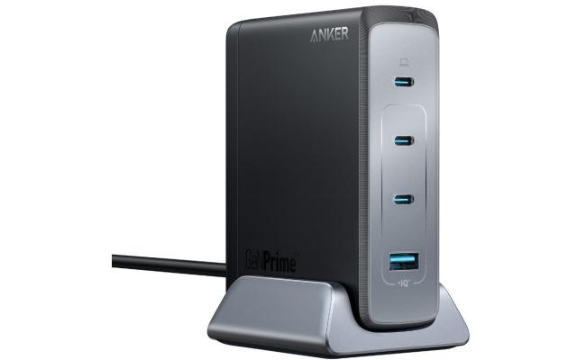 Anker Prime GaN Charger USB C Plug, 240W, 4-Port Fast Compact Charger for MacBook Pro/Air, iPhone 15/15 Pro/14/14 Pro, iPad Pro, Dell XPS, Galaxy S23/S22, Note20, Pixel, Apple Watch, and More